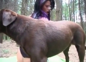 Passionate bestiality action with a sweet animal