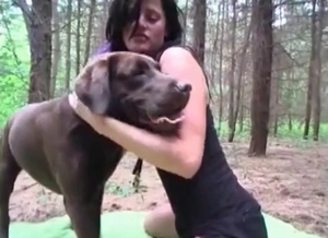 Passionate bestiality action with a sweet animal