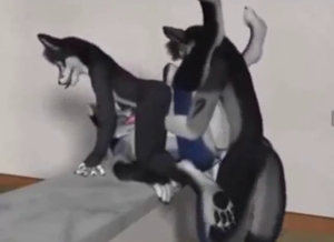Furry fucking in an animated video with doggystyle