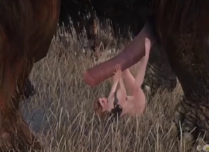 Zoo porn with a giant and a slutty Dragonborn