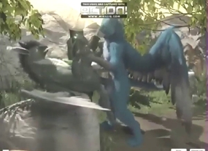 Animated bestiality action with hot griffons